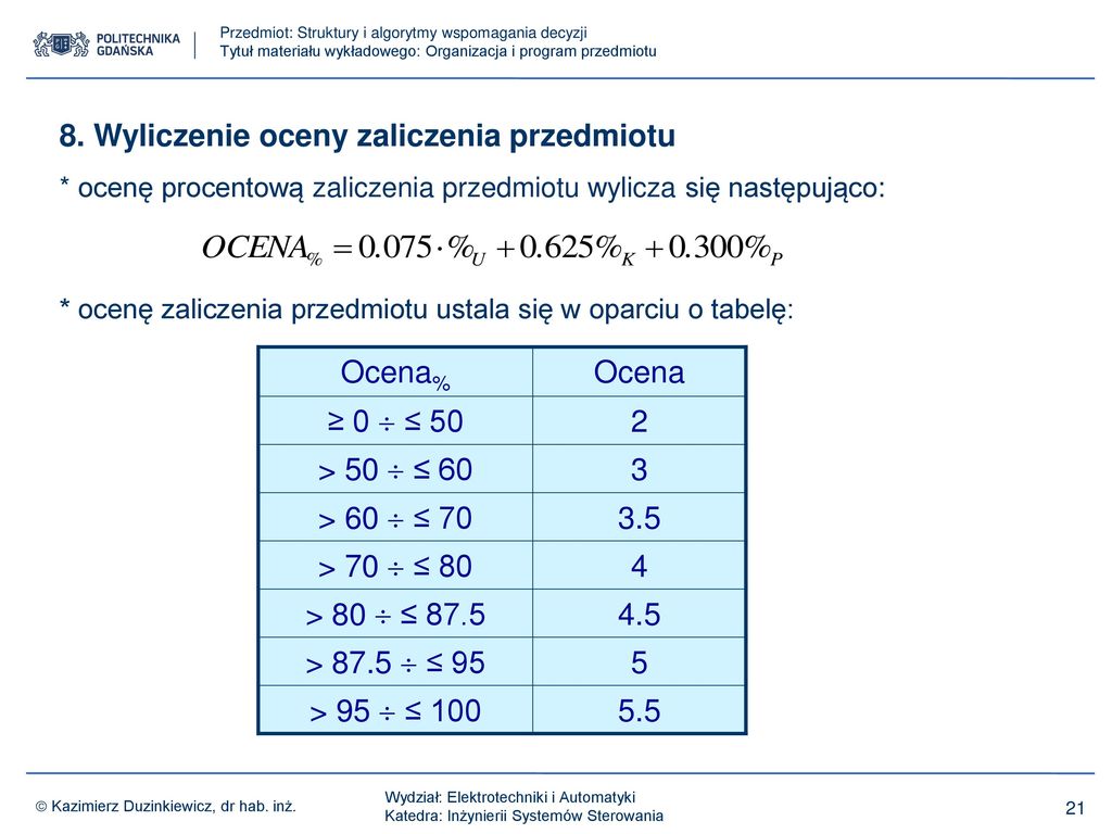 Struktury I Algorytmy Wspomagania Decyzji Ppt Pobierz